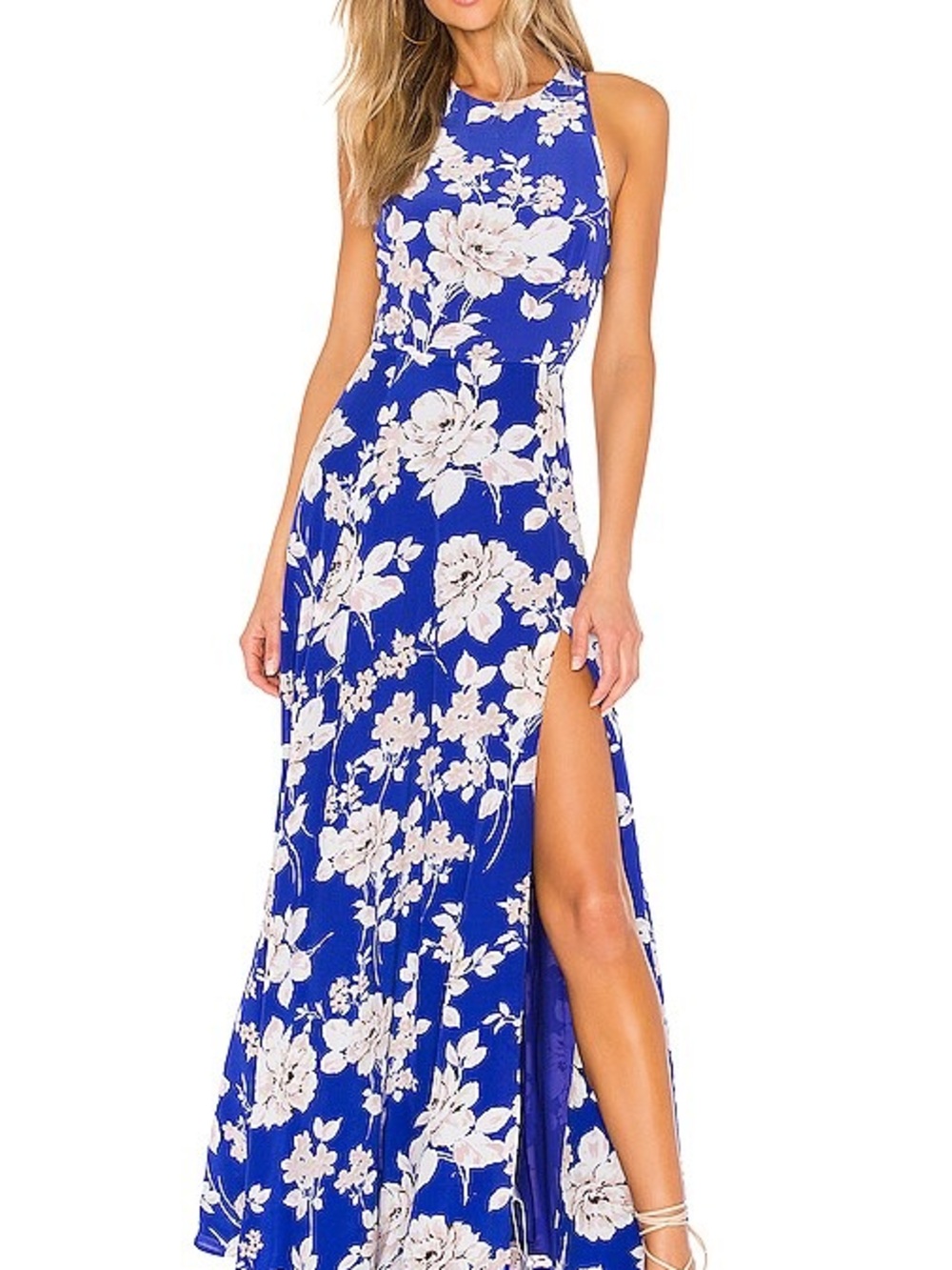 Yumi Kim Dream Maxi Dress French Rose Royal 100% Silk NWT Size Large